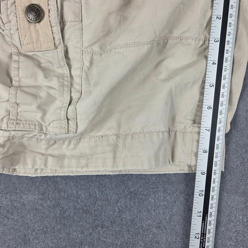 Hurley Cargo Shorts Mens 32 Khaki Good 100% Cotton Utility Multi-Pocket - Picture 4 of 13